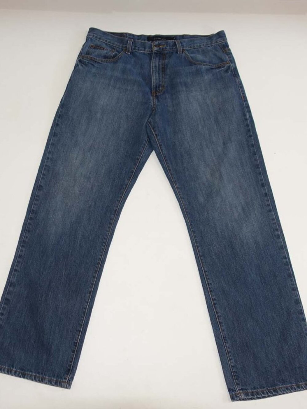 Calvin Klein Men's Relaxed Straight Leg Jeans Size 36 x 32 Blue Denim CK